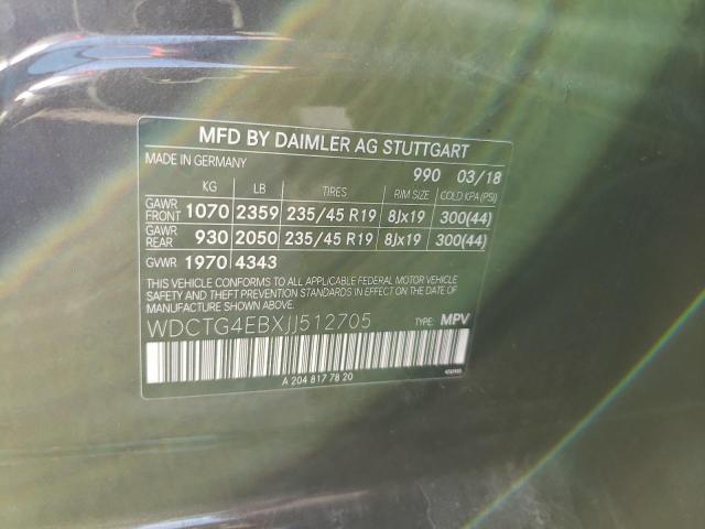 2018 MERCEDES-BENZ GLA 250 - WDCTG4EBXJJ512705