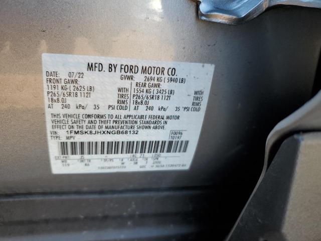 2022 FORD EXPLORER T - 1FMSK8JHXNGB68132