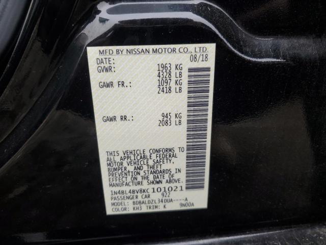 2019 NISSAN ALTIMA S 1N4BL4BV8KC101021