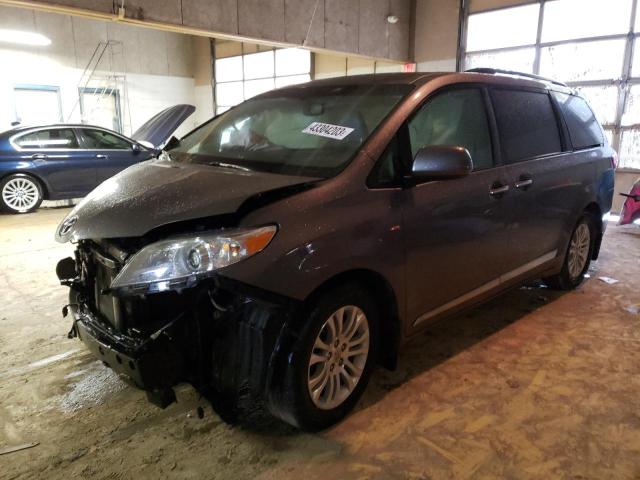 Salvage cars for sale at Indianapolis, IN auction: 2016 Toyota Sienna XLE