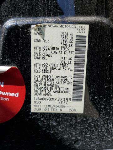 2019 NISSAN FRONTIER S 1N6AD0EV6KN737199