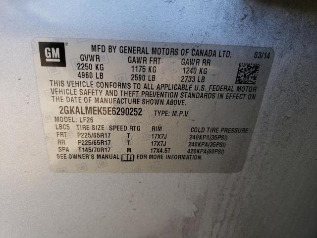 2GKALMEK5E6290252 GMC Terrain Sle