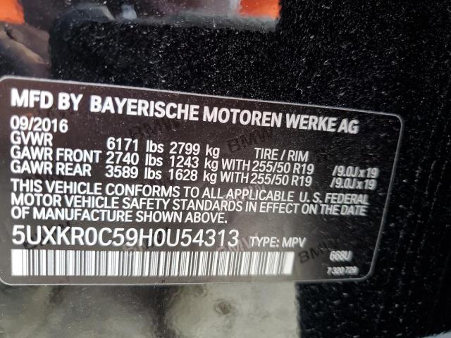 2017 BMW X5 XDRIVE3 - 5UXKR0C59H0U54313