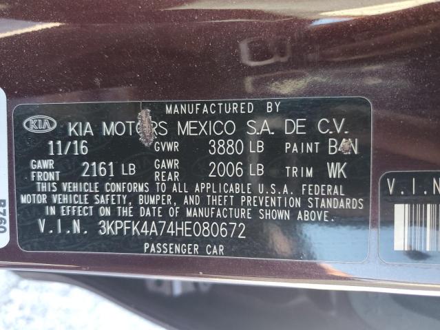 3KPFK4A74HE080672 KIA FORTE LX