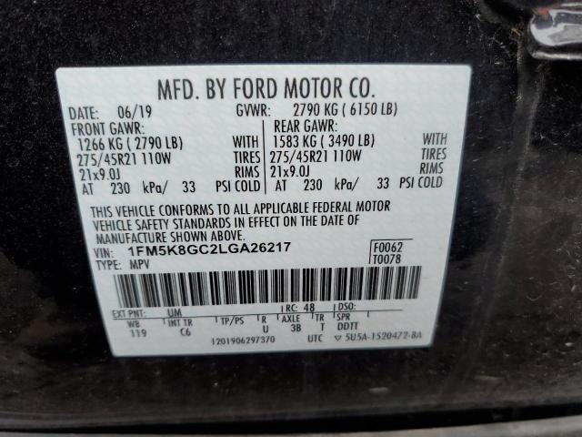 2020 FORD EXPLORER S 1FM5K8GC2LGA26217