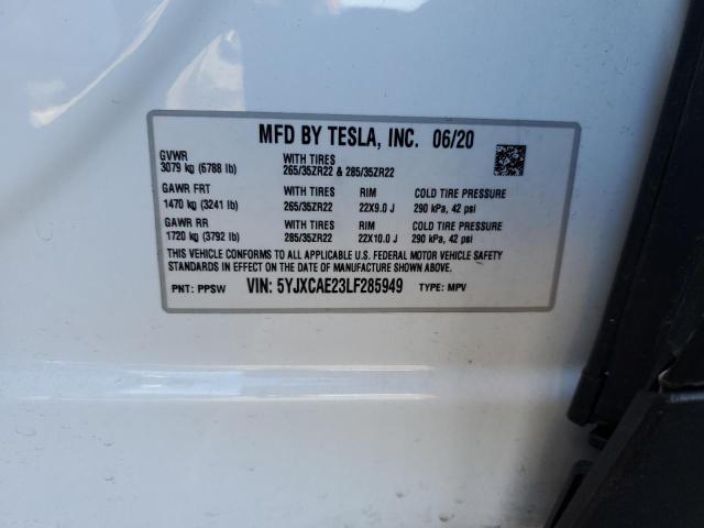 5YJXCAE23LF285949 Tesla MODEL X