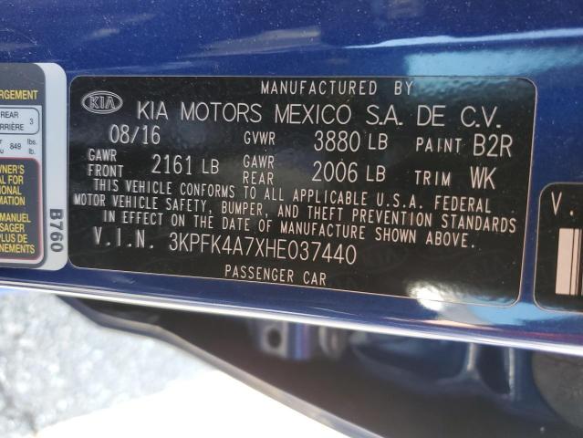 3KPFK4A7XHE037440 KIA FORTE LX
