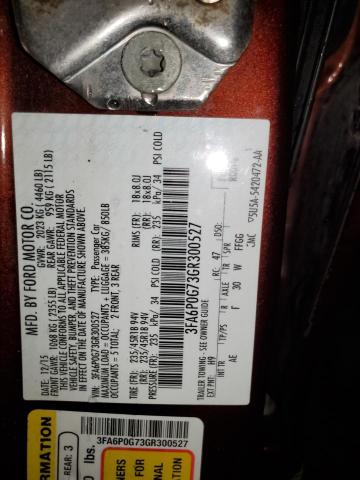 2016 FORD FUSION 3FA6P0G73GR300527