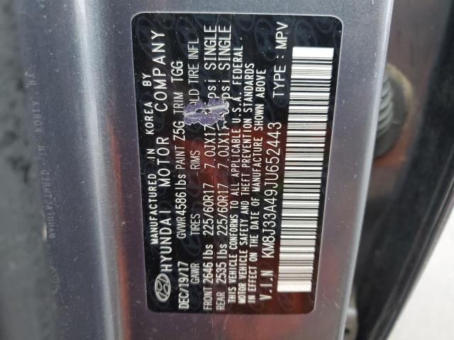 2018 HYUNDAI TUCSON SEL KM8J33A49JU652443