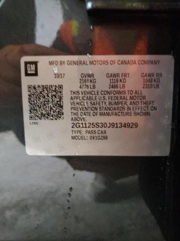2018 CHEVROLET IMPALA PRE 2G1125S30J9134929