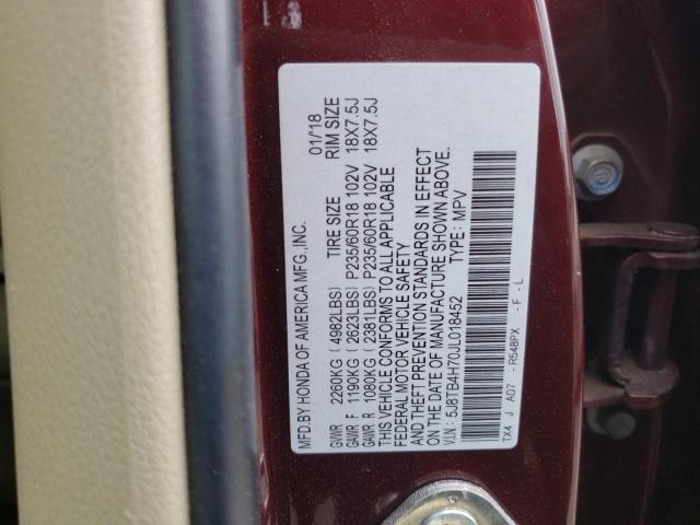 5J8TB4H70JL018452 Acura Rdx Advance