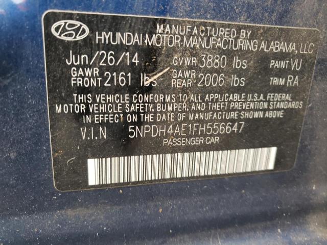 2015 HYUNDAI ELANTRA SE 5NPDH4AE1FH556647