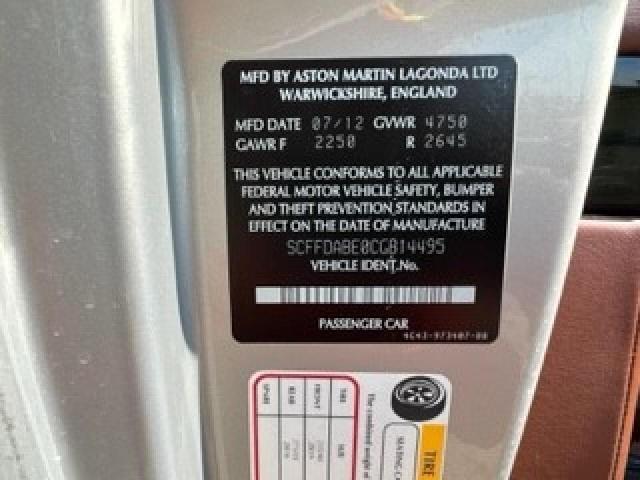SCFFDABE0CGB14495 Aston Martin DB9