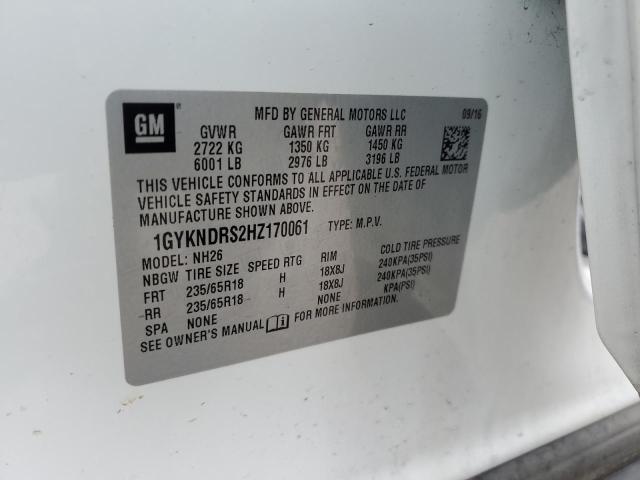 2017 CADILLAC XT5 LUXURY 1GYKNDRS2HZ170061