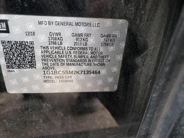 2019 CHEVROLET CRUZE LS 1G1BC5SM2K7135464