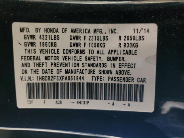 2015 HONDA ACCORD SPO 1HGCR2F5XFA061944