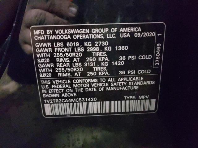 2021 VOLKSWAGEN ATLAS SEL - 1V2TR2CA4MC531420