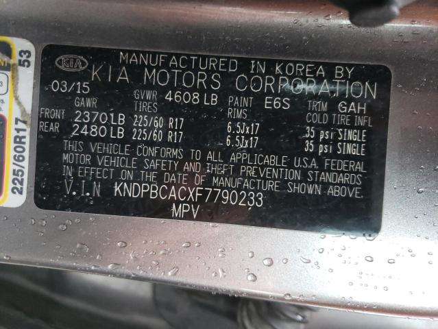 KNDPBCACXF7790233 KIA Sportage Lx