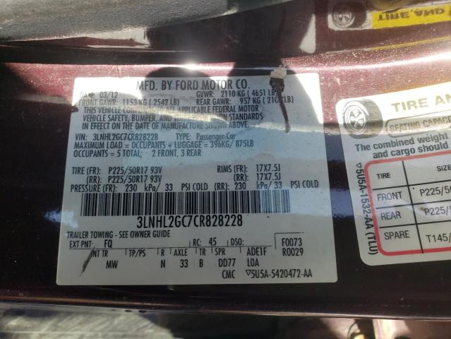 3LNHL2GC7CR828228 Lincoln MKZ