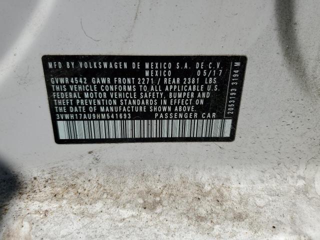 2017 VOLKSWAGEN GOLF ALLTR 3VWH17AU9HM541693