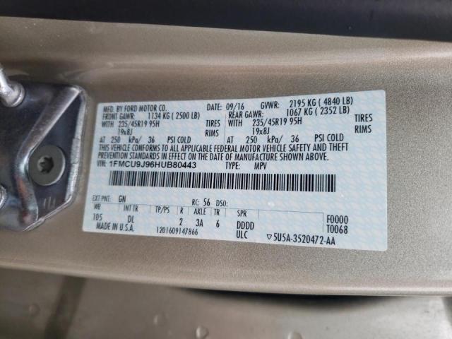 2017 FORD ESCAPE TIT - 1FMCU9J96HUB80443
