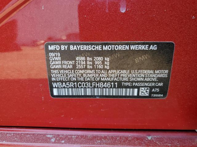 2020 BMW 330I WBA5R1C03LFH84611