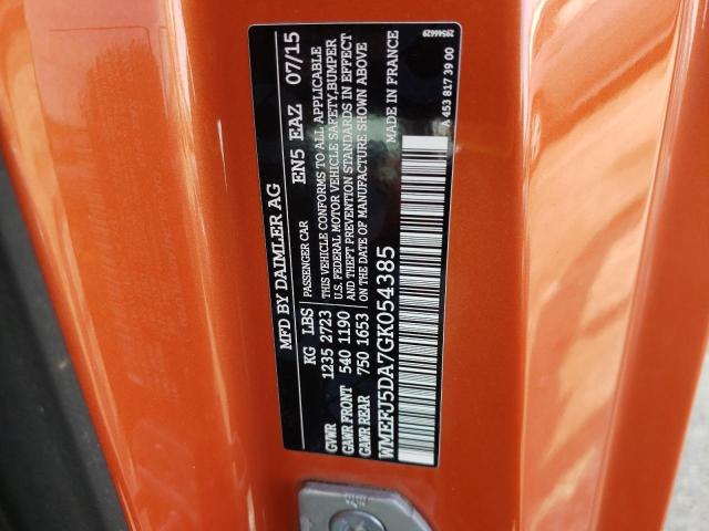 2016 SMART FORTWO - WMEFJ5DA7GK054385