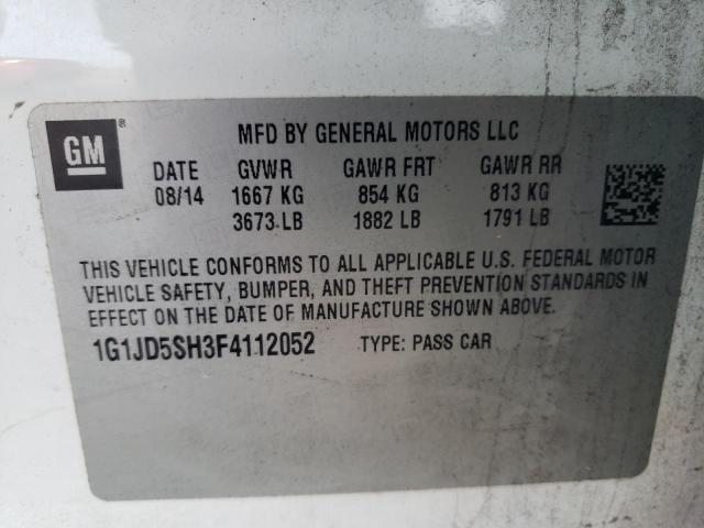 2015 CHEVROLET SONIC LT - 1G1JD5SH3F4112052
