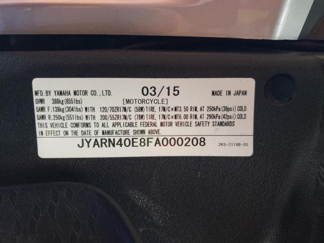 2015 YAMAHA YZFR1M JYARN40E8FA000208