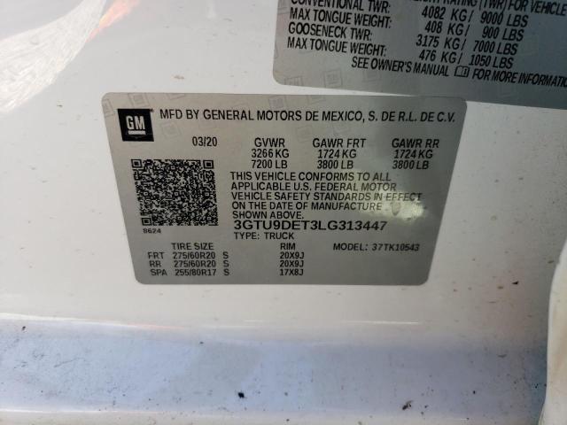 3GTU9DET3LG313447 GMC Sierra K1500 Slt