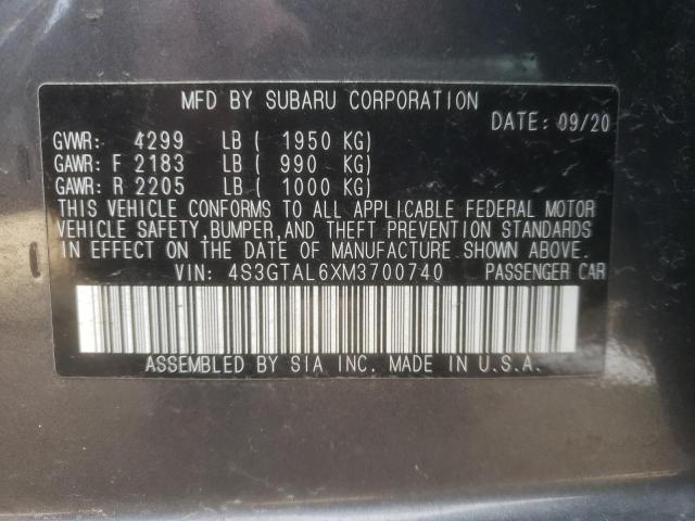 2021 SUBARU IMPREZA SP 4S3GTAL6XM3700740