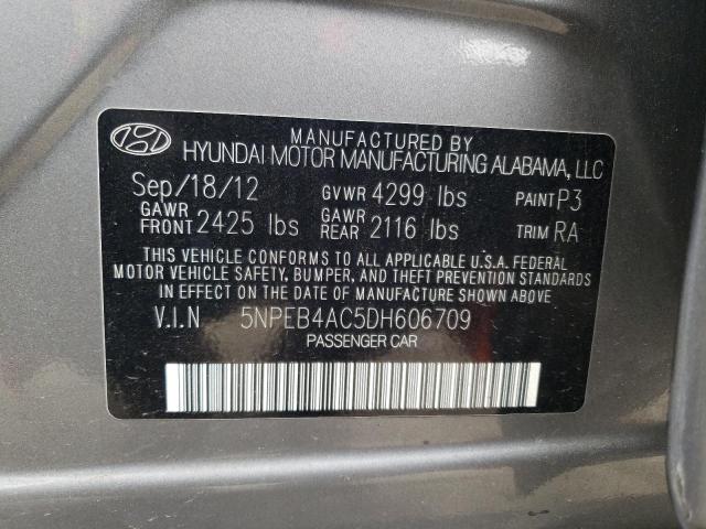 VIN 5NPEB4AC5DH606709 2013 HYUNDAI SONATA no.12