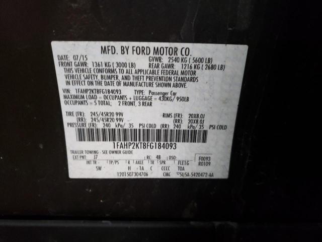 2015 FORD TAURUS SHO 1FAHP2KT8FG184093