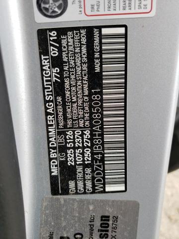 2017 MERCEDES-BENZ E 300 WDDZF4JB8HA085081