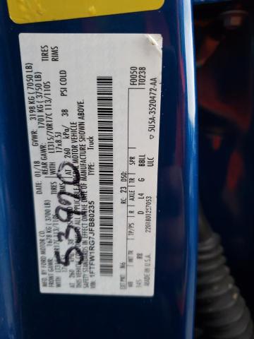 2018 FORD F150 RAPTO 1FTFW1RG7JFB80235