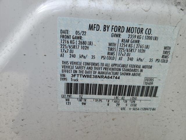 2022 FORD MAVERICK X - 3FTTW8E38NRA64744