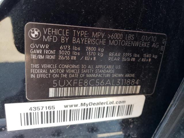 5UXFE8C56AL311884 BMW X5 Xdrive48i