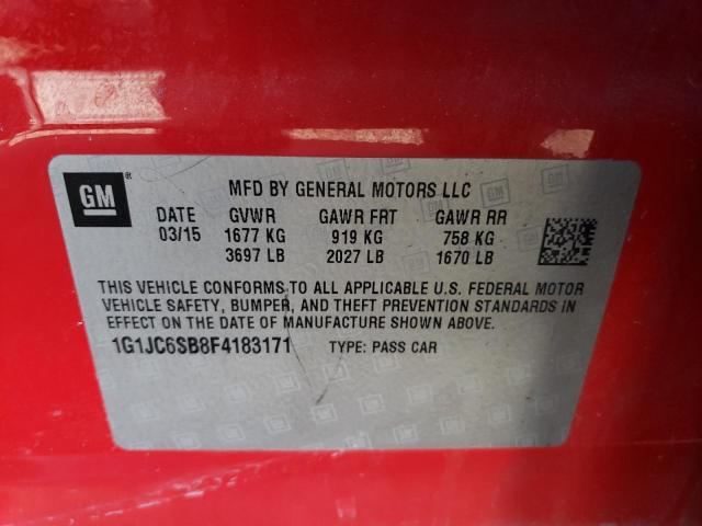 2015 CHEVROLET SONIC LT - 1G1JC6SB8F4183171