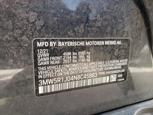 2022 BMW 330I - 3MW5R1J04N8C45863