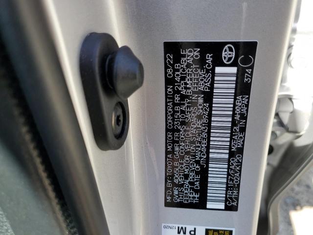 2022 TOYOTA COROLLA SE JTND4MBE8N3189424