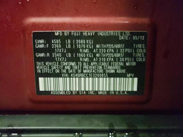 4S4BRBCC1E3200855 Subaru Outback 2.5i Premium