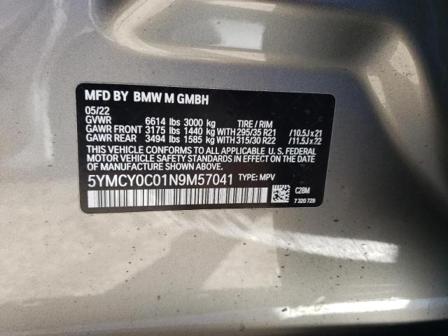 2022 BMW X6 M 5YMCY0C01N9M57041