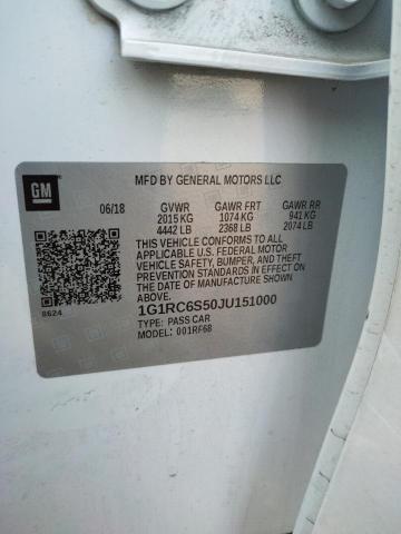 2018 CHEVROLET VOLT LT 1G1RC6S50JU151000