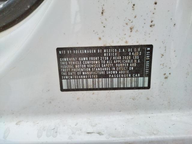 2022 VOLKSWAGEN JETTA S 3VWCM7BU4NM015743