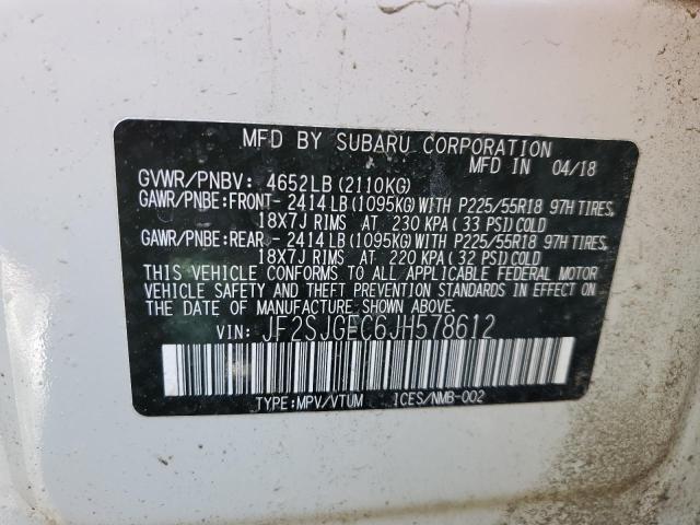 2018 SUBARU FORESTER 2 JF2SJGEC6JH578612