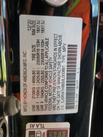 2021 HONDA CR-V EXL 5J6RW1H86ML000881
