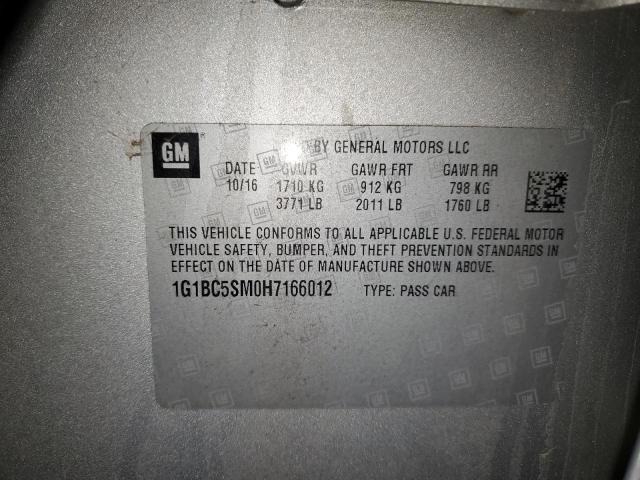 2017 CHEVROLET CRUZE LS 1G1BC5SM0H7166012