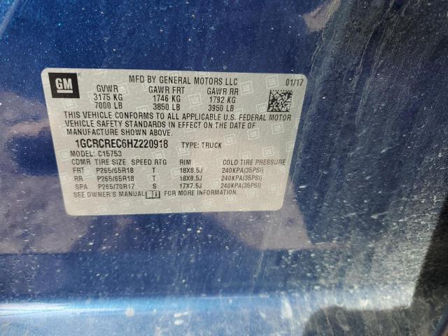 2017 CHEVROLET SILVERADO 1GCRCREC6HZ220918