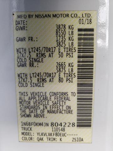2018 NISSAN NV 1500 S - 1N6BF0KM4JN804228
