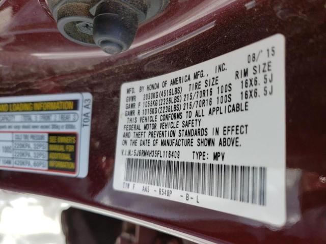 2015 HONDA CR-V LX 5J6RM4H35FL116409